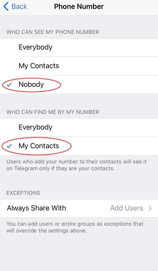 Phone number settings တွေပါ