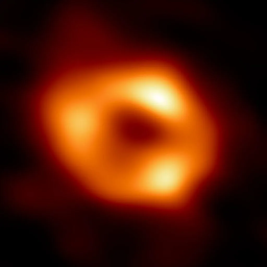 Sagittarius A* supermassive black hole တွင်းနက်ကြီးရဲ့ ပုံ